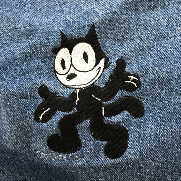 Vintage Too Cute Guetta Brothers Cut Off Shorts Women M Blue Felix the Cat 17218 - Picture 12 of 13